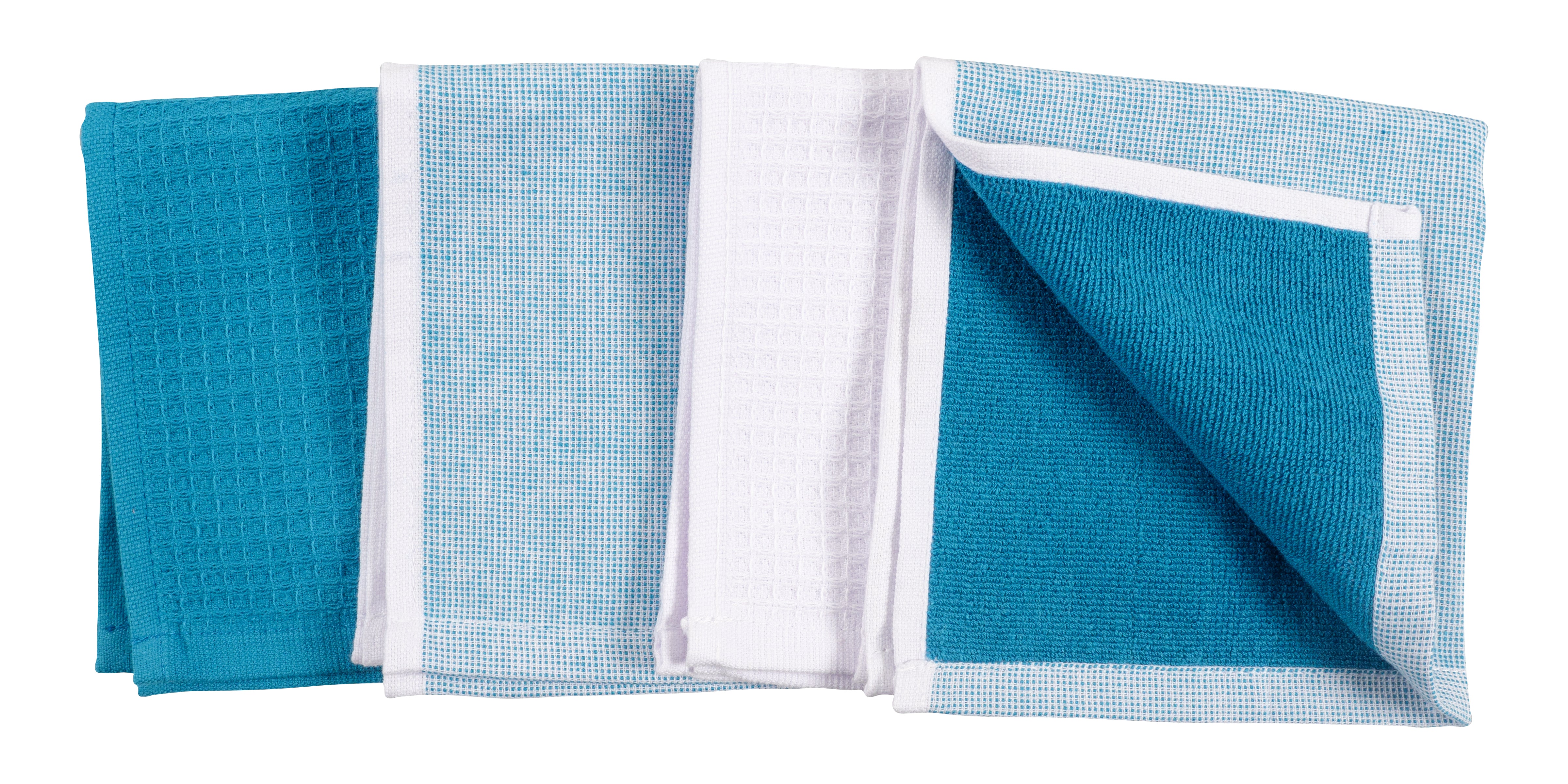 KAF Home Monaco Terry Kitchen Towel, Set of 3 - Dutch Blue