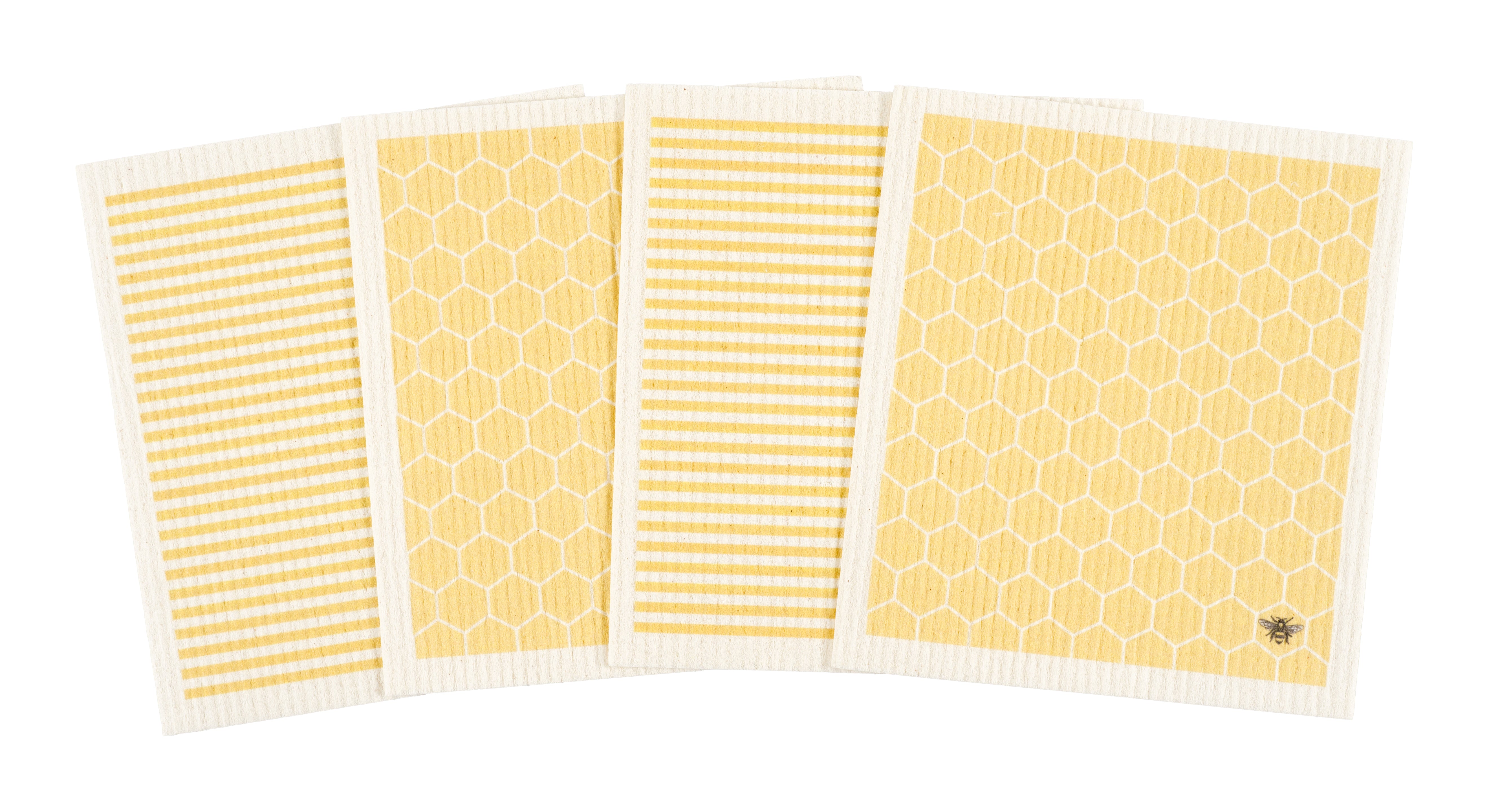 Kaf Home Swedish Dish Cloths - Set Of 4, Reusable, Absorbent Cellulose  Sponge Towels For Kitchen, Cleaning Counters, And Dishes (all Over Lemon) :  Target