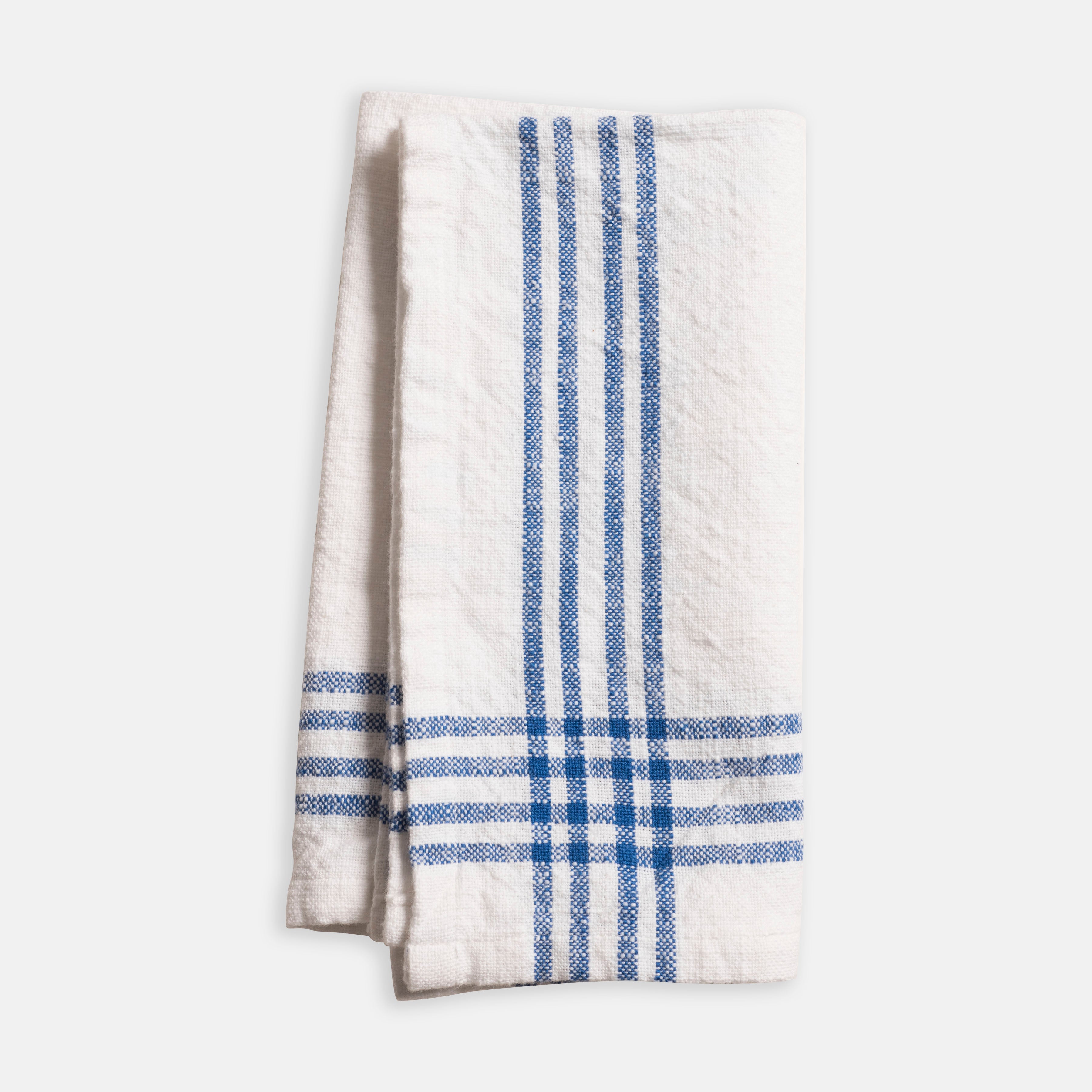 Linen bath sheet, Stonewashed linen bath towels, Thick striped