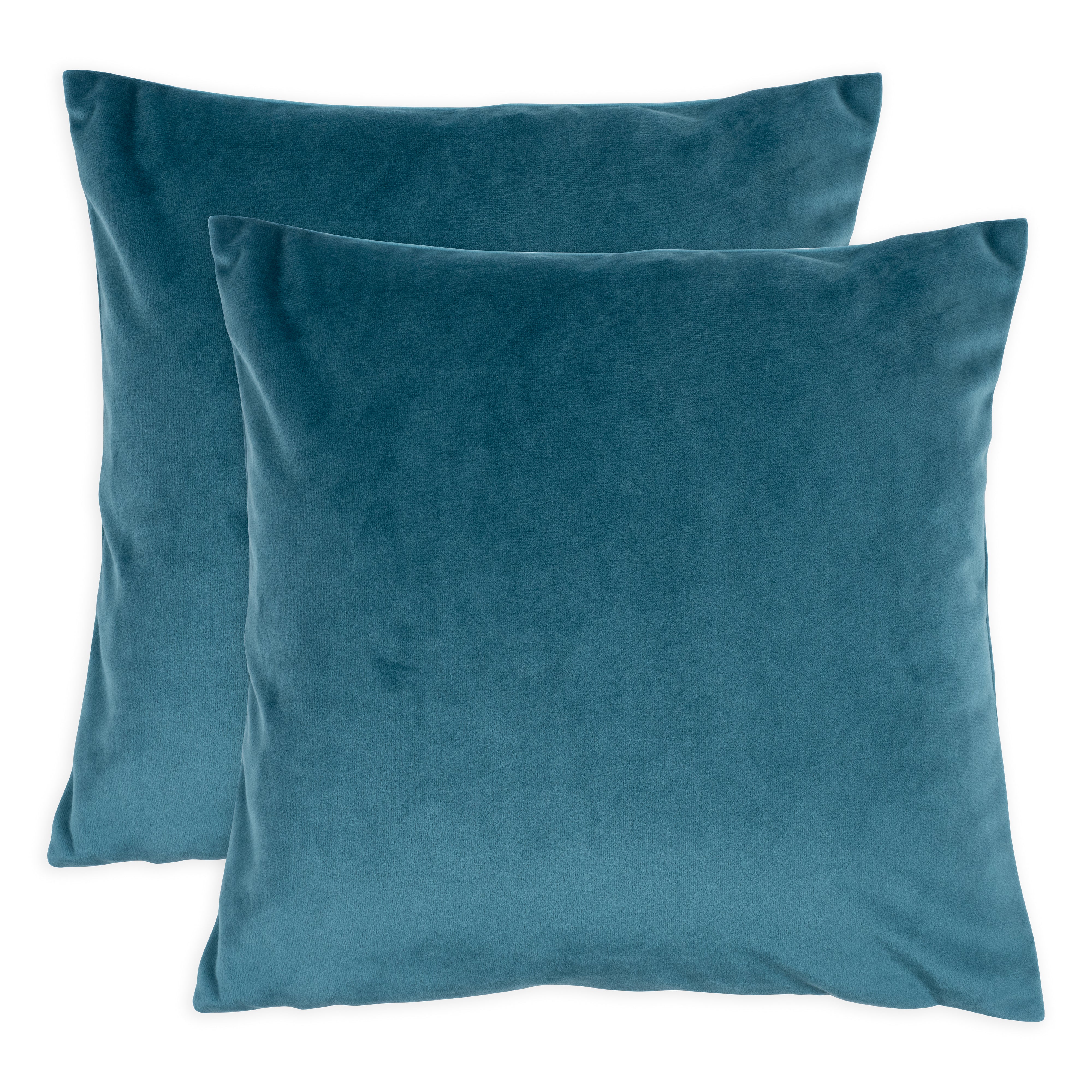 Velvet blue outlet cushions